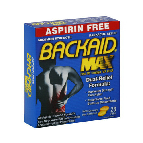Backaid Maximum Strength Backache Pain Relief, Non Drowsy - 28 Pills